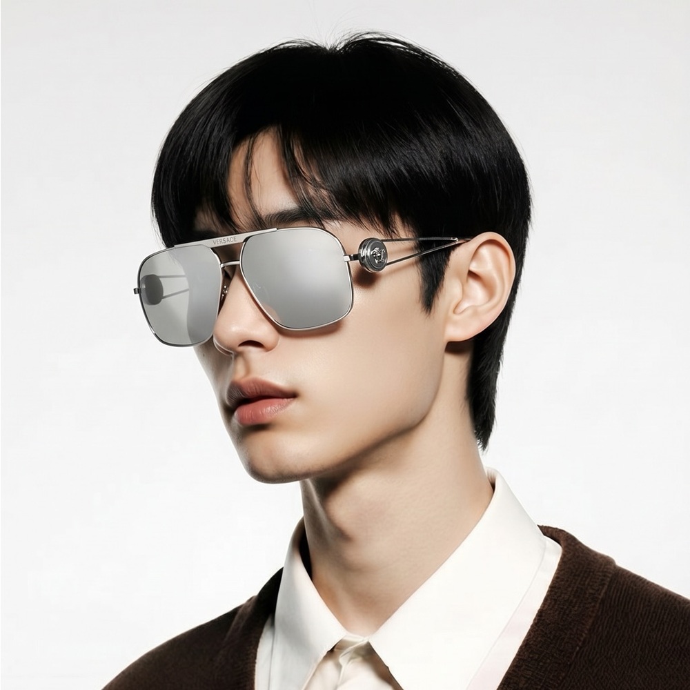 NEW AUTHENTIC Versace Silver Sunglasses VE2269